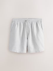 Navy/Grey Cotton Linen Dock Shorts 2 Pack - Image 8 of 13