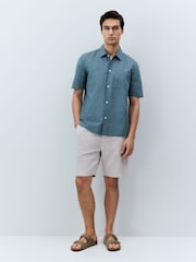 Pierre - Short chino à taille élastique en lin - Image 2 de 5