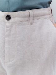 Pierre - Short chino à taille élastique en lin - Image 4 de 5