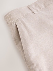 Stone Linen Rich Elasticated Waist Chino Shorts - Image 8 of 9