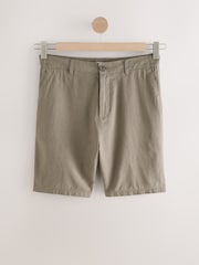 Mushroom Linen Rich Elasticated Waist Chino Shorts - Image 6 of 9