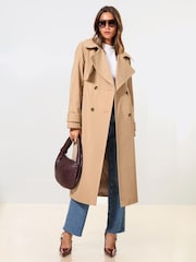 Свободное длинное пальто-тренч Lipsy - Image 1 of 5
