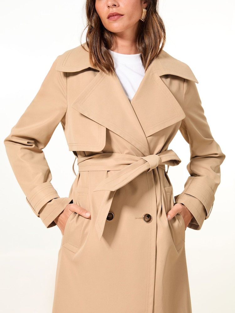 Shower Resistant Camel - Lipsy Relaxed Longline Trench Coat - Imagen 2 de 5 Shower Resistant Camel - Lipsy Relaxed Longline Trench Coat - Imagen 2 de 5