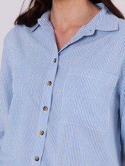 Lakeland Clothing Blue Slane 100% Cotton Pinstripe Shirt - Image 3 of 9