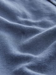 Blue Linen Rich Elasticated Waist Chino Shorts - Image 7 of 9