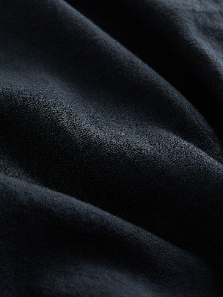Black Linen Rich Elasticated Waist Chino Shorts - Image 11 of 11 Black Linen Rich Elasticated Waist Chino Shorts - Image 11 of 11