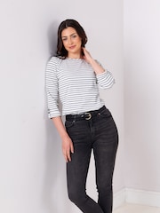 Lakeland Clothing Belinda Striped Breton 100% Cotton Top - Image 1 of 5