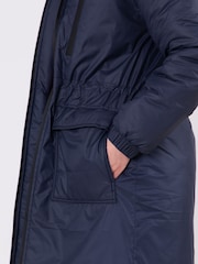 Lakeland Clothing Blue Creya Longline Padded Coat - Image 6 of 9