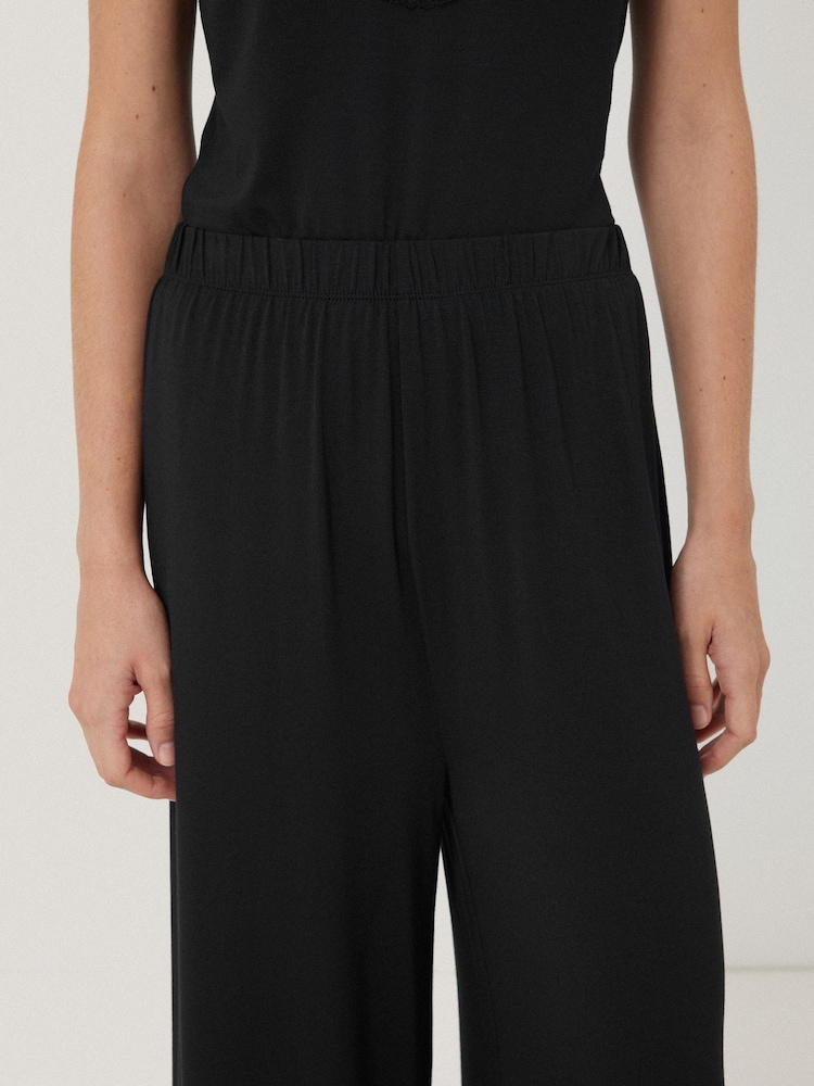 Jigsaw Black Modal Lace Trousers - Image 2 of 5