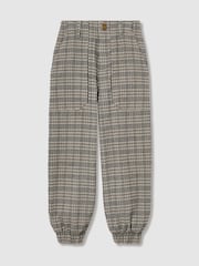 Reiss Grey Annika 9-13 yrs Check Woven Joggers - Image 2 of 4