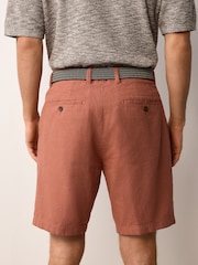 Clay Linen Cotton Chino Shorts with Belt Included - Image 3 of 7