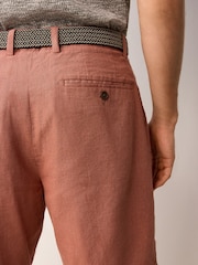 Clay Linen Cotton Chino Shorts with Belt Included - Image 5 of 7