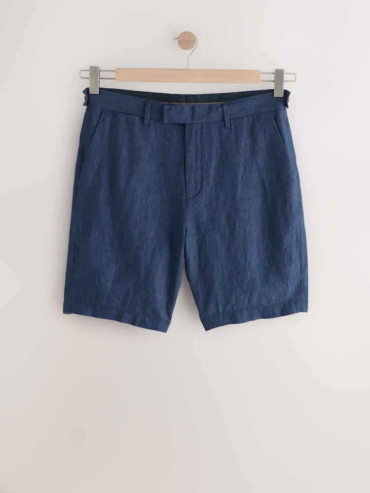 Navy 100% Linen Chinos - Image 1 of 11 Navy 100% Linen Chinos - Image 1 of 11