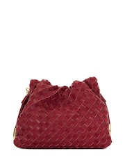 Dune London Red Primrose S Small Woven Drawstring Bag - Image 3 of 5