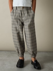 Reiss Grey Annika 4-9 yrs Check Woven Joggers - Image 3 of 4
