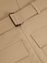 Reiss Camel Oakley Cargo Pencil Skirt With Cotton - Image 6 of 6