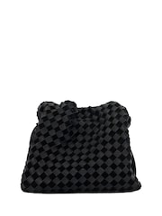 Dune London Black Primrose S Small Woven Drawstring Bag - Image 3 of 4