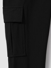 Reiss Black Lucian Technical Drawstring Trousers - Image 4 of 4