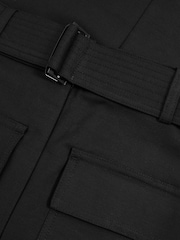Reiss Black Oakley Cargo Pencil Skirt With Cotton - Image 7 of 7