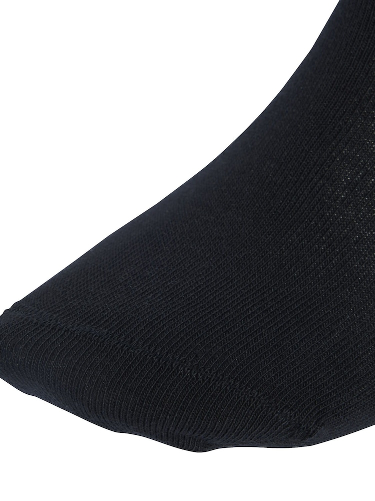 adidas Originals White/Black 3 Stripe Crew Socks 10 Pack - Image 4 of 4