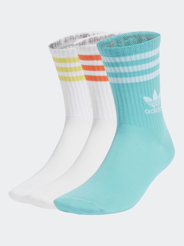 Weiß/Aqua - adidas Originals Wadenlange Socken, 3er-Pack - Bild 1 von 2 Weiß/Aqua - adidas Originals Wadenlange Socken, 3er-Pack - Bild 1 von 2