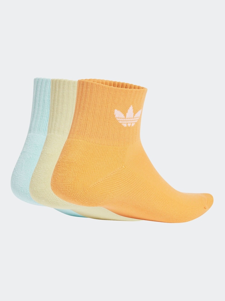 adidas Originals Multi Mid Ankle Socks 3 Pack - Image 2 of 2