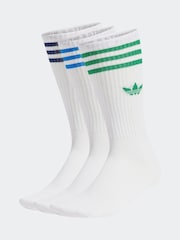 Белый/зеленый - adidas Originals High Crew Socks - Image 1 of 1
