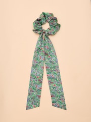 Joules Elissia Green/Pink Scarf Scrunchie - Image 1 of 3