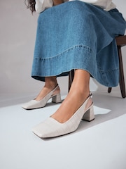 Bone Forever Comfort® Square Toe Block Heel Slingbacks Shoes - Image 3 of 6