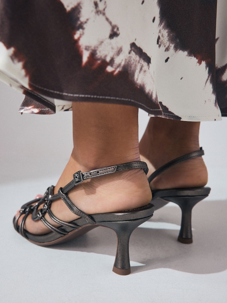 Argenté étain - Sandales Forever Comfort® à bout rond et brides métalliques - Image 4 of 6