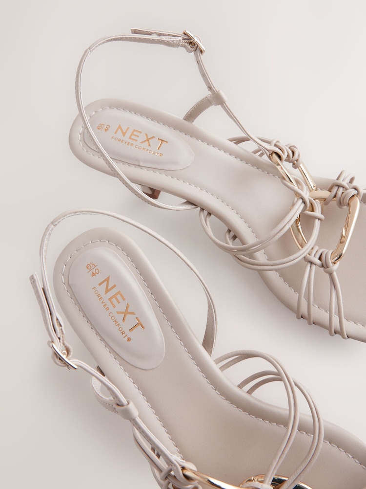 Bone Forever Comfort® Round Toe Hardware Detail Strap Sandals - Image 10 of 10 Bone Forever Comfort® Round Toe Hardware Detail Strap Sandals - Image 10 of 10