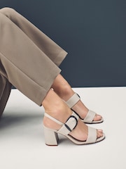 Bone Forever Comfort® Premium Leather With Motionflex Buckle Block Heel Slingback Sandals - Image 1 of 9