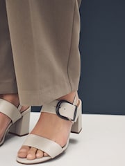 Bone Forever Comfort® Premium Leather With Motionflex Buckle Block Heel Slingback Sandals - Image 4 of 9