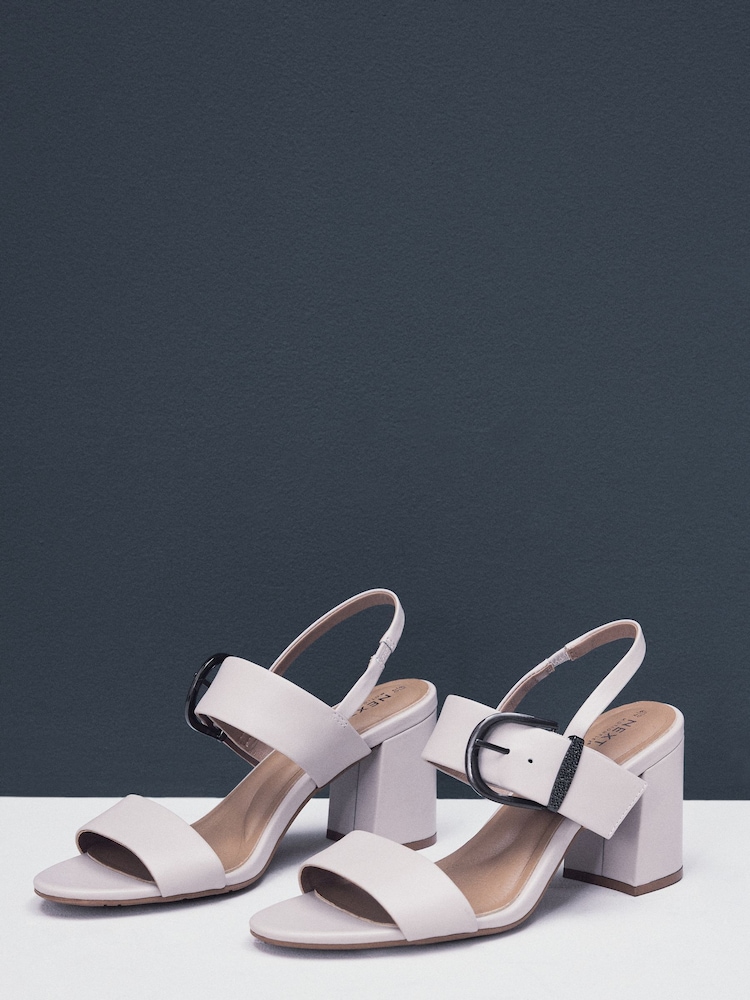 Bone Forever Comfort® Premium Leather With Motionflex Buckle Block Heel Slingback Sandals - Image 5 of 9