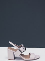 Bone Forever Comfort® Premium Leather With Motionflex Buckle Block Heel Slingback Sandals - Image 6 of 9