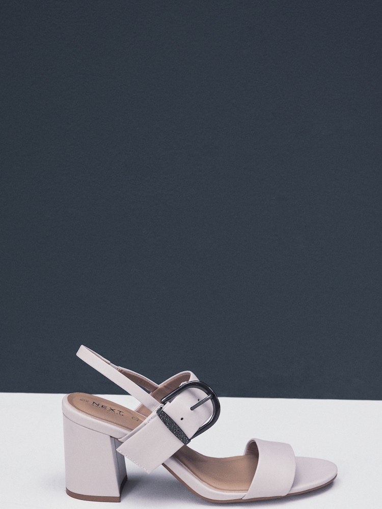 Bone Forever Comfort® Premium Leather With Motionflex Buckle Block Heel Slingback Sandals - Image 6 of 9