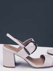 Bone Forever Comfort® Premium Leather With Motionflex Buckle Block Heel Slingback Sandals - Image 8 of 9