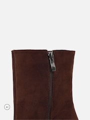 Simmi London Brown Peter Heeled Ankle Boots - Image 3 of 4