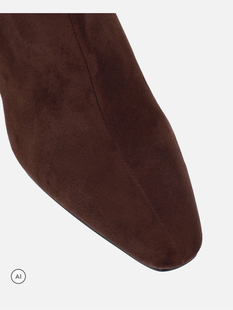 Simmi London Brown Peter Heeled Ankle Boots - Image 4 of 4 Simmi London Brown Peter Heeled Ankle Boots - Image 4 of 4