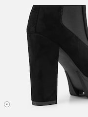Simmi London Black Suede Chunky Platform Block Heel Boots - Image 3 of 4