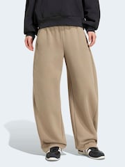 adidas Cream Essentials Contemporary Fleece Barrel Joggers - Image 1 of 6