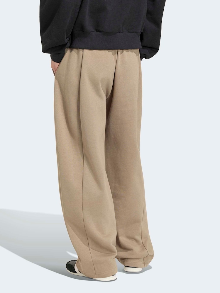adidas Cream Essentials Contemporary Fleece Barrel Joggers - Image 2 of 6 adidas Cream Essentials Contemporary Fleece Barrel Joggers - Image 2 of 6