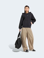 adidas Cream Essentials Contemporary Fleece Barrel Joggers - Image 3 of 6
