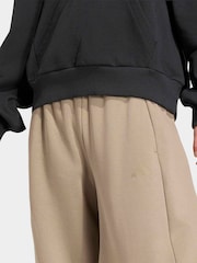adidas Cream Essentials Contemporary Fleece Barrel Joggers - Image 5 of 6