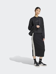 adidas Seasonal Essentials Satin V-Neck Sweatshirt - Image 3 of 6