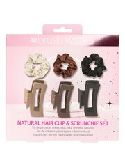 Brush Works Natural Hair Clip & Scrunchie Set (Worth £15) - Image 1 of 4