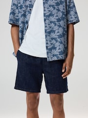 Indigo Blue Denim Drawstring Shorts - Image 1 of 11