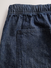 Indigo Blue Denim Drawstring Shorts - Image 11 of 11