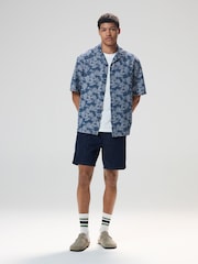 Indigo Blue Denim Drawstring Shorts - Image 2 of 11