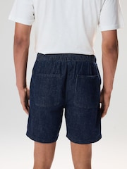 Indigo Blue Denim Drawstring Shorts - Image 4 of 11